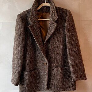 Vintage Tweed Blazer Mens 40R Wool Sport Coat Classic "Harris Tweed style"
